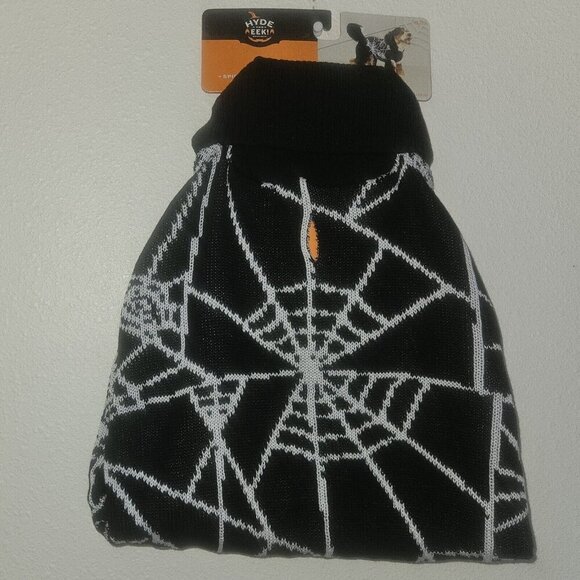 NEW Spiderweb Sweater Dog Pet Halloween Costume Size XL (Up to 100 lbs) Black - Picture 2 of 6